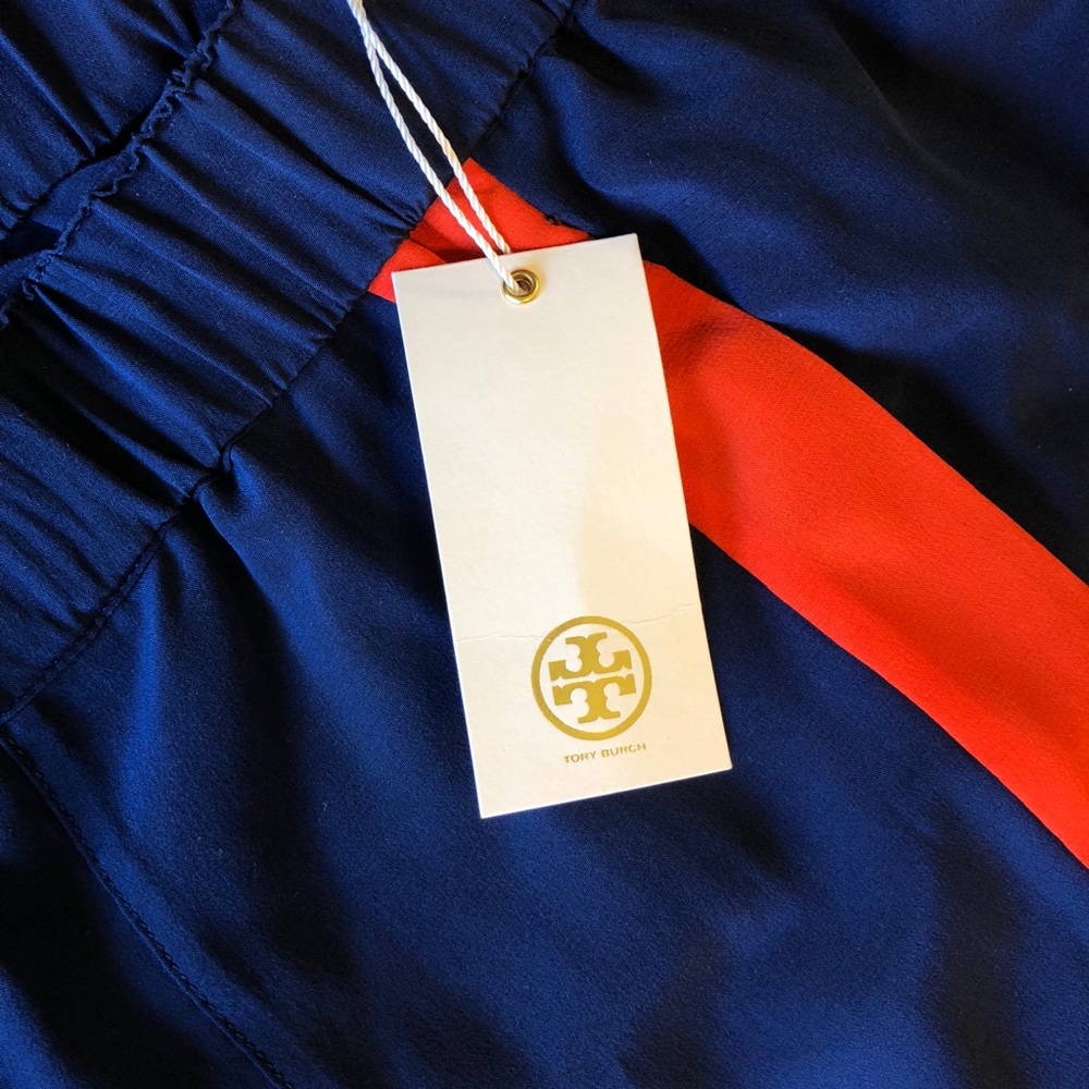 Tory Burch Desmond Side Stripe Pants 100% Silk - Picture 2 of 8